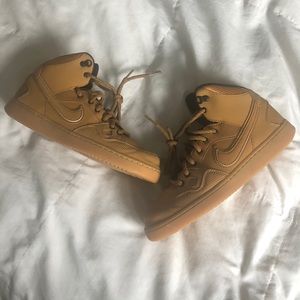 Nike Air Force 1 High Tops - Light Brown